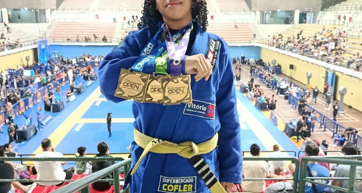 Capixaba Micaela Eduarda conquista título no Rio e chega a 65 medalhas no jiu-jitsu